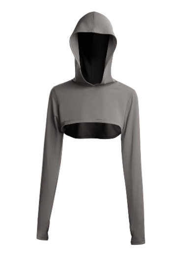 Seamless Fitness Leggings and Hooded Top Set Image 2