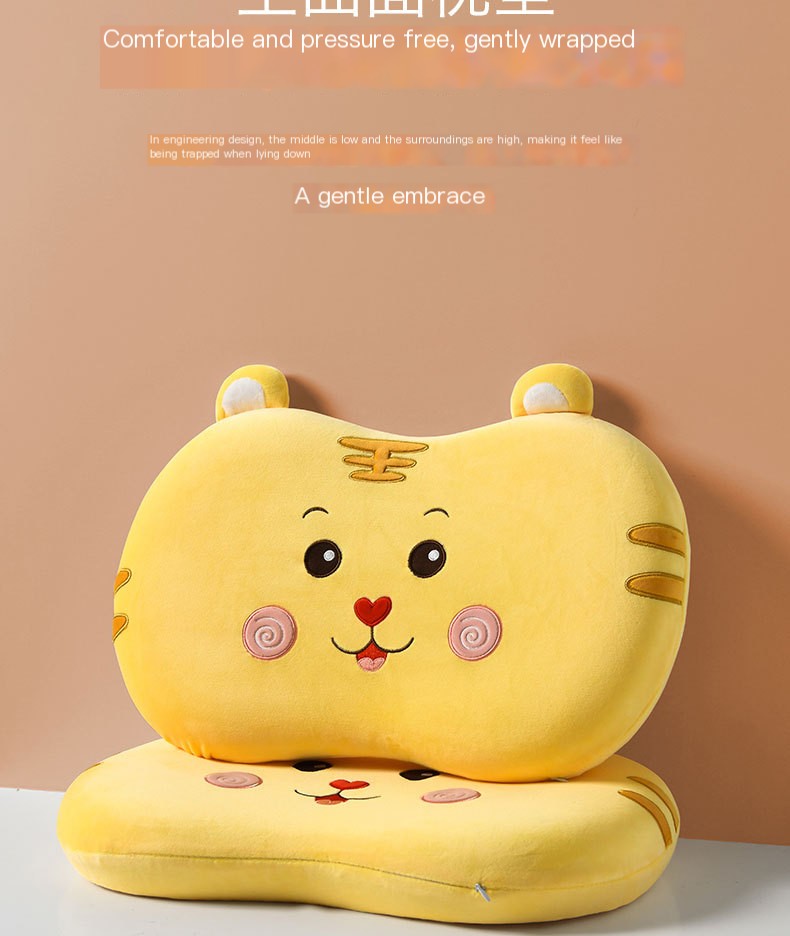 Children's Cat Belly Pillow in Use