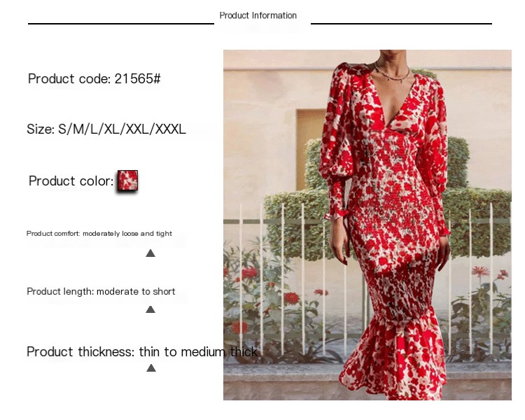 V-neck mermaid dress style 2