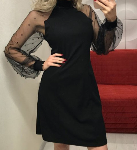 Gauze Pearl Dress Image 5