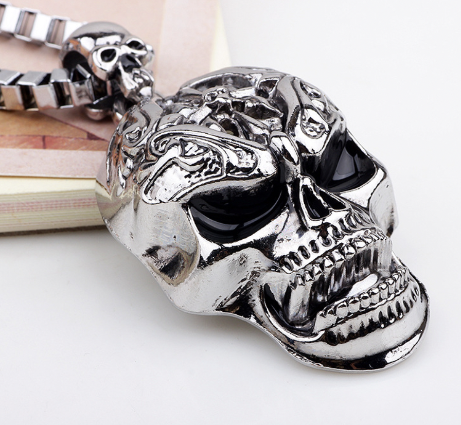 3D Skull Pendant Necklace Image 1