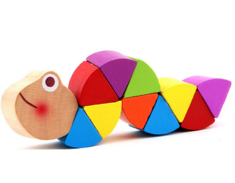 Wooden Caterpillar Toy Assembly