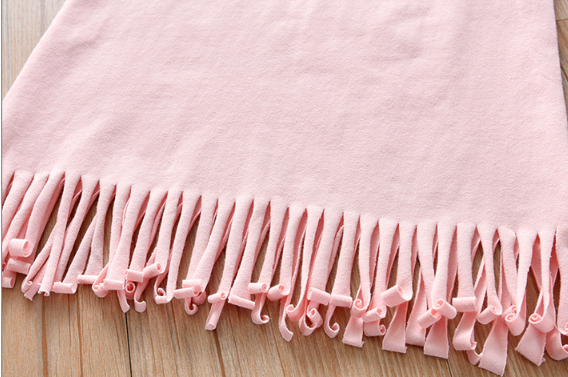 Parent-child donut fringed dress