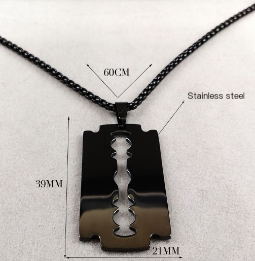 Retro Fashion Black Baida Titanium Steel Pendant 2