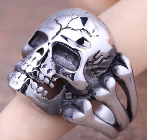Korean Punk Style Skull Ring