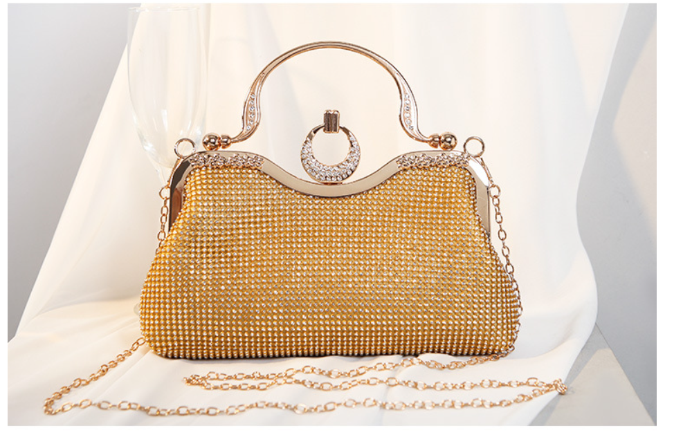 Evening Clutch Bag in Gold