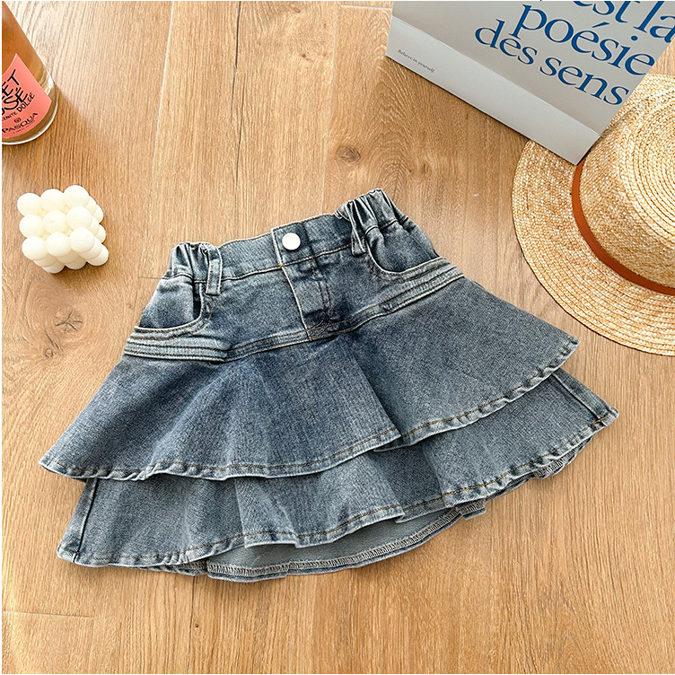 Girls' Denim Short Skirt 2