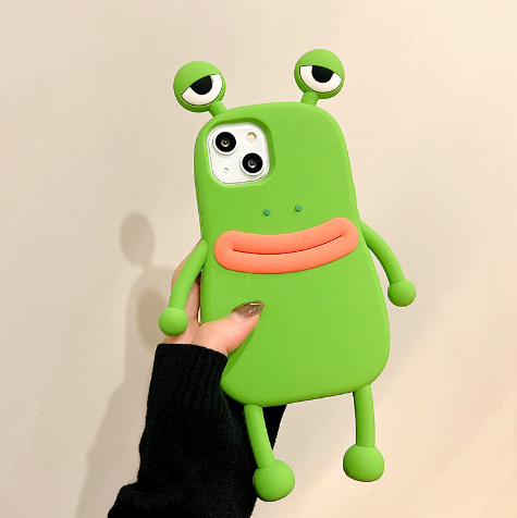 3D Silly Frog Phone Case Front View