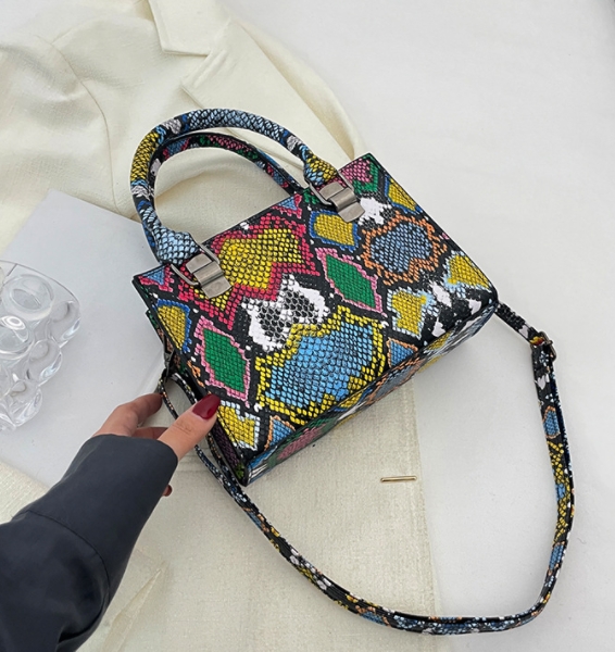 Snake Print Handbag Side View