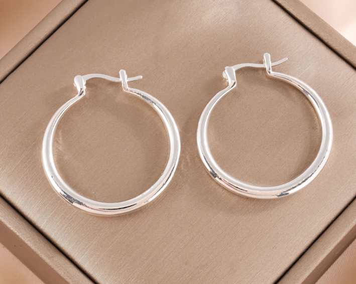 Silver Hoop Earrings