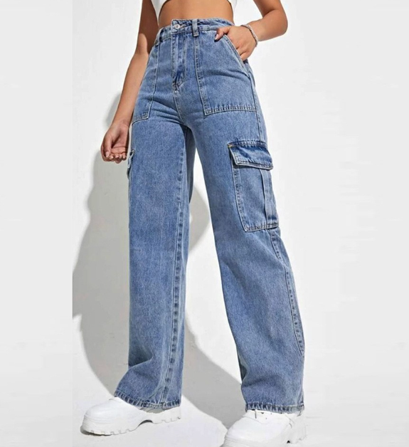 Wide-Leg Jeans Back View