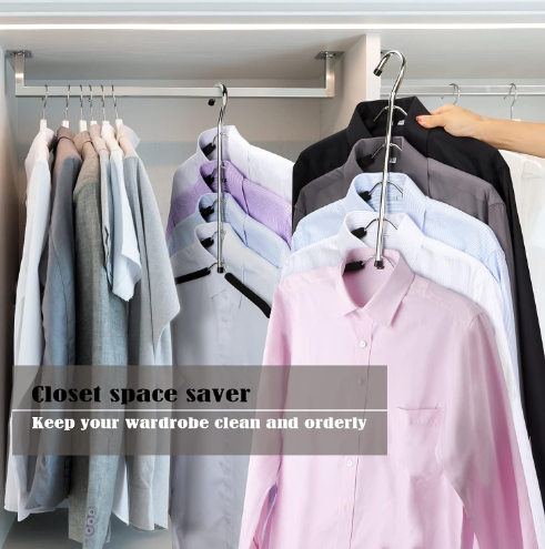 Non-slip sponge clothes hanger black