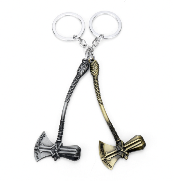 Avengers Infinity War Thor Loki Hammer Keychain 1