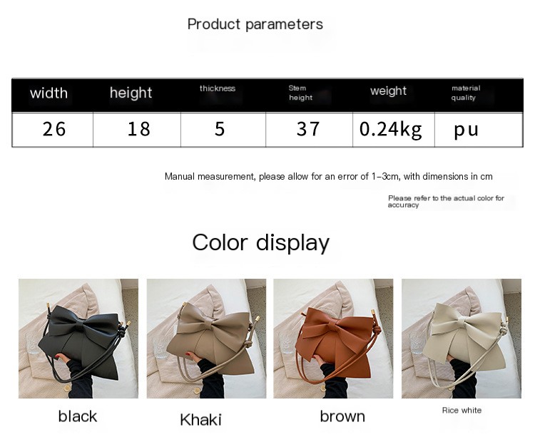 Bow Underarm Shoulder Bag - Image 1