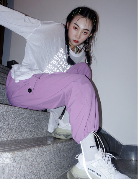 Pink Cargo Jogger Pants