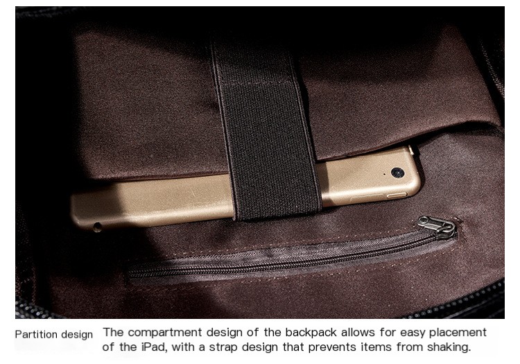 Men's Leather Backpack Image 5