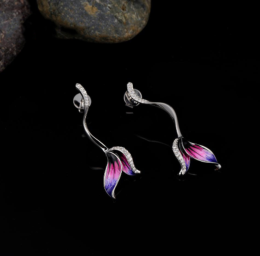 滴油花朵锆石耳钉 Image 4