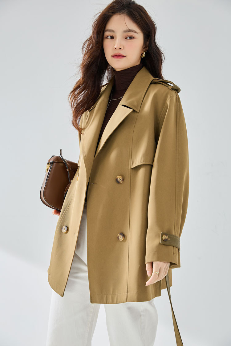 Elegant Short Trench Coat Image 7