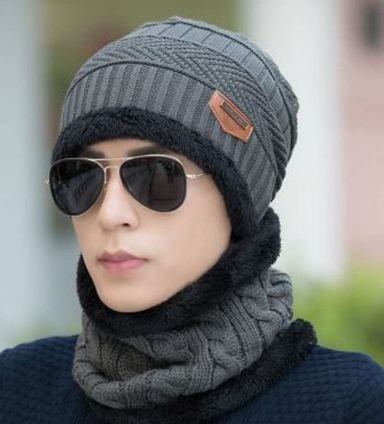 Knitted Thick Hat - Coffee