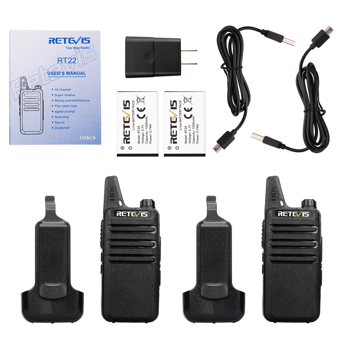 RT22 Mini Walkie Talkie Image 3