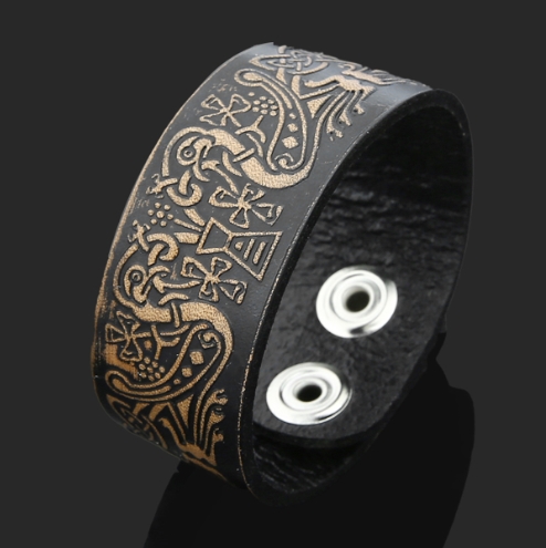 Viking Tree of Life Leather Bracelet 1