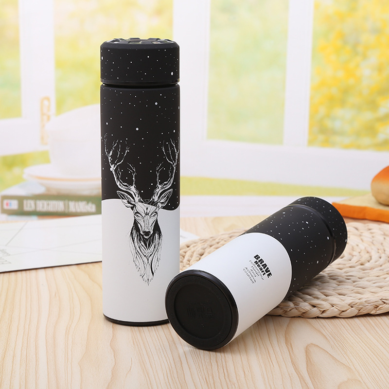 Stainless Steel Insulated Cup - Starlit Deer Design