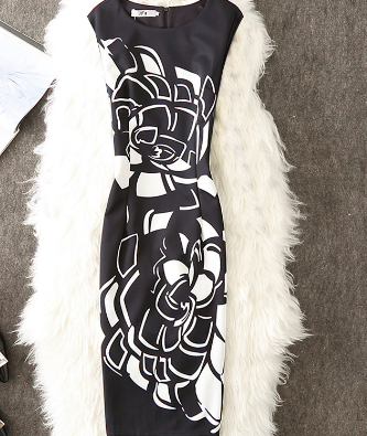 Floral Bodycon Dress Image 1