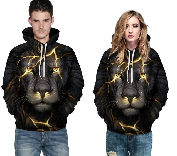 Black Lion 3D Sweatshirt Image 1
