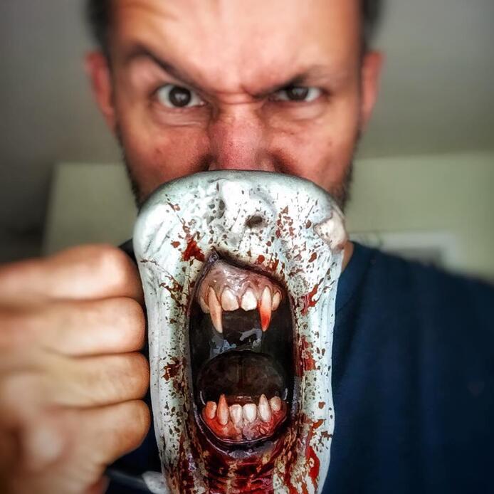 3D Skull Mug Side View