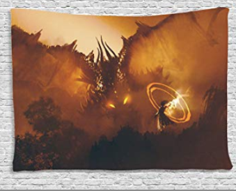 Brown Dragon Tapestry