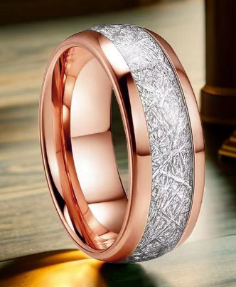 Rose Gold Tungsten Ring