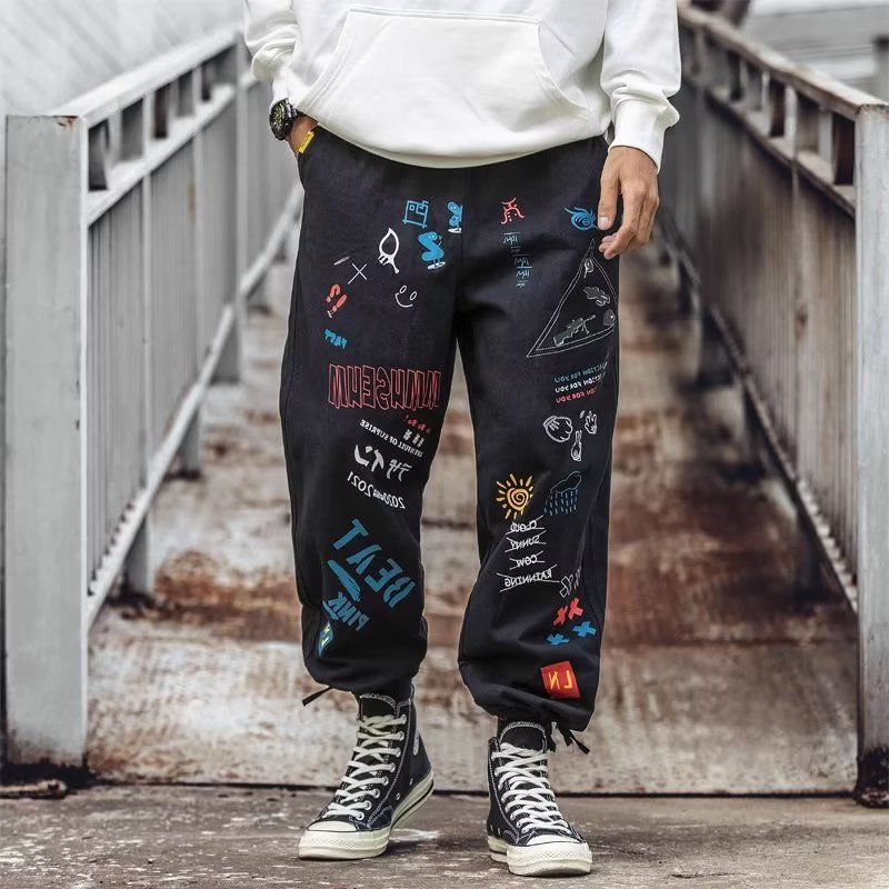 Printed Jogger Pants Image 1