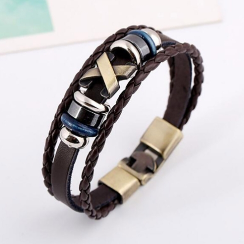 Punk Leather Bracelet 1