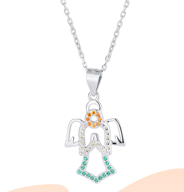S925 Silver Angel Pendant Image 1