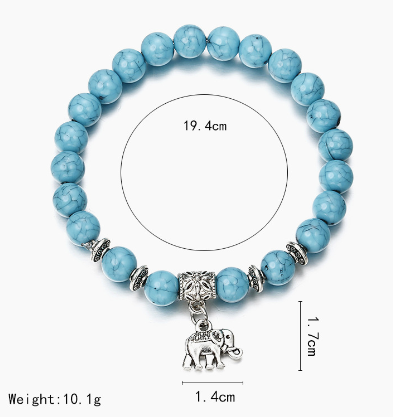 Vintage Elephant Turquoise Bracelet Image 1