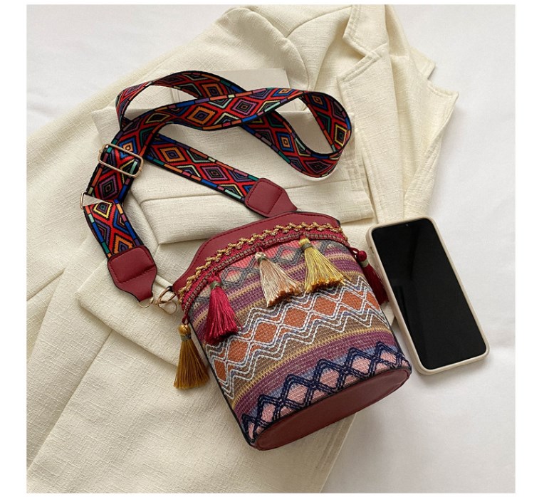 Pink Canvas Shoulder Bag