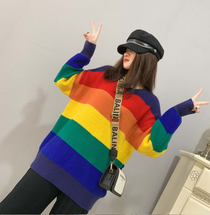 Oversized Knitted Sweater - Front View