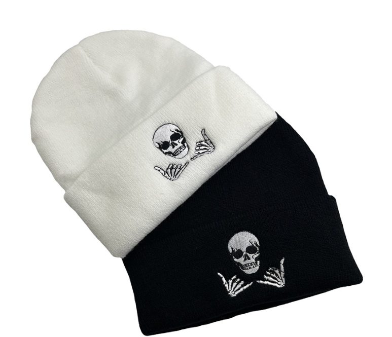 Beanie Hat Skull Hand 66 Gesture Black