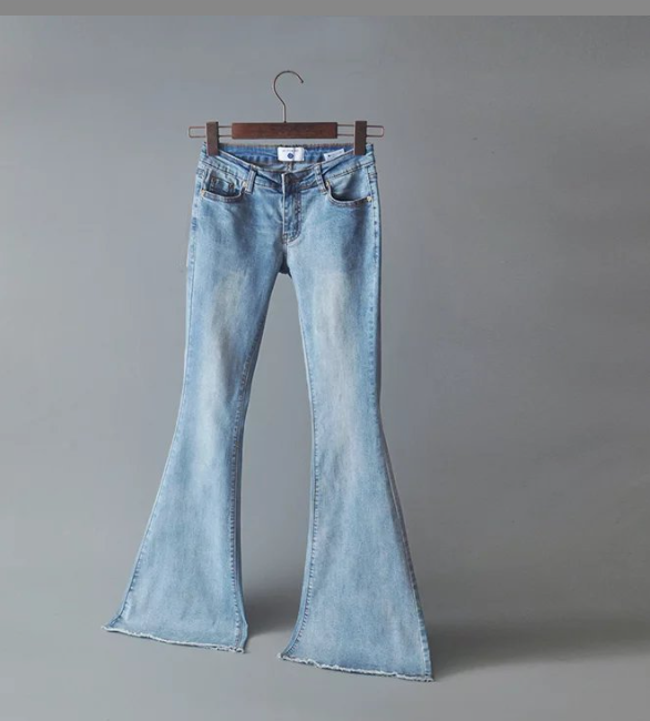 Flare Denim Pants - Light Blue