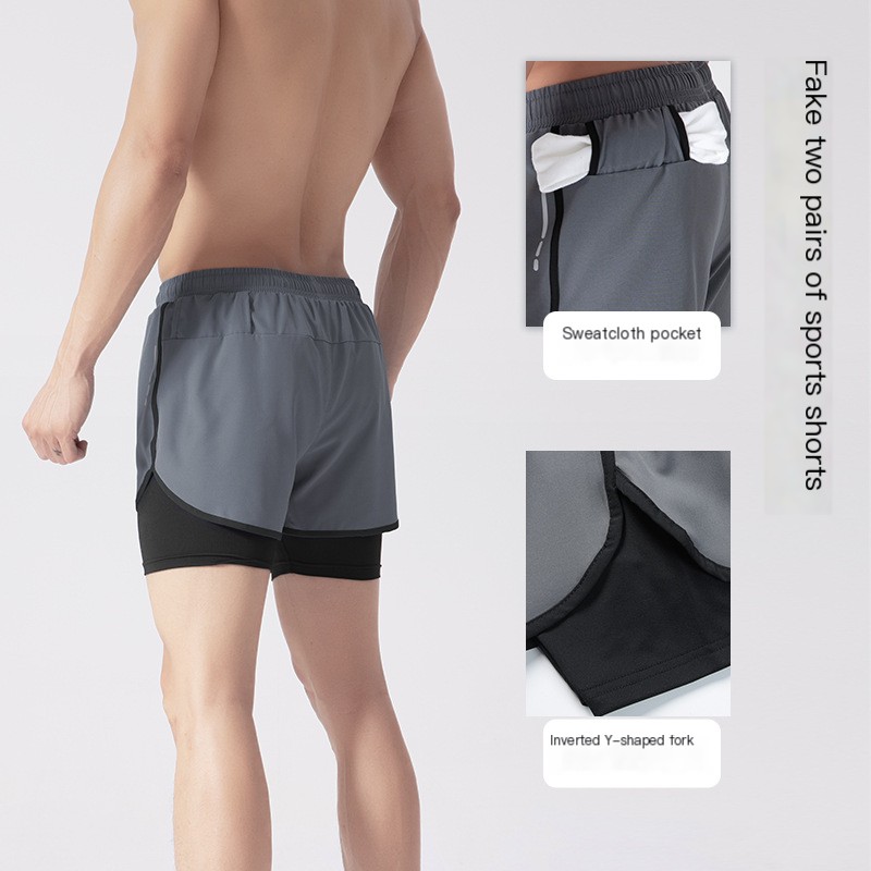 Fake Two-piece Running Shorts 2