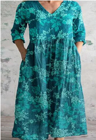 Vintage Floral Print Dress 2