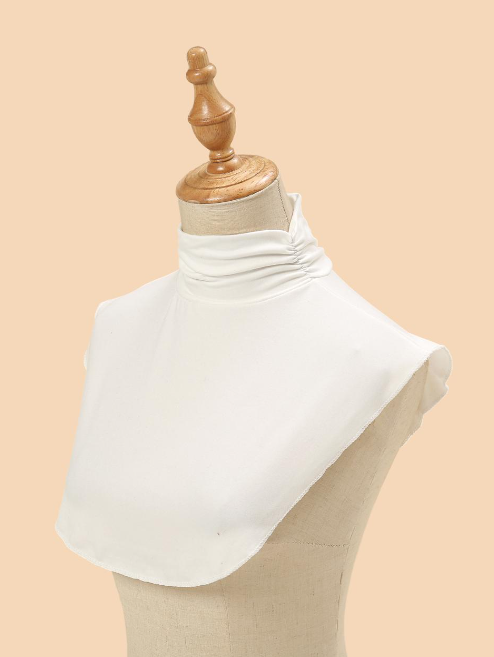 Hijab de Cuello de Algodón Modal Suave - Blanco