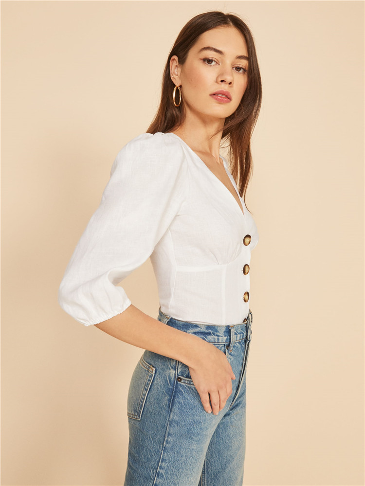Puff Sleeve Women's Shirt - Image 3