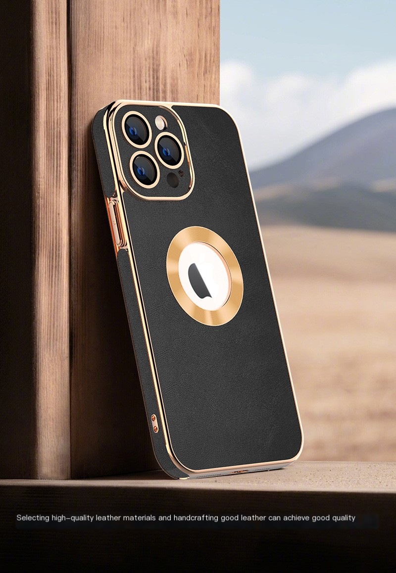 Imagen 1 de la funda para teléfono de cuero galvanizado