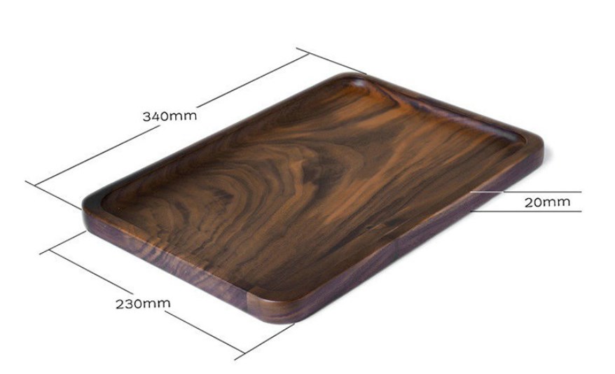 Black Walnut Wooden Tray Image 3