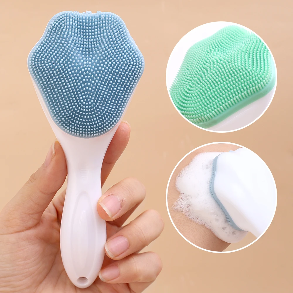 Silicone Cat Paw Facial Cleansing Brush Blue