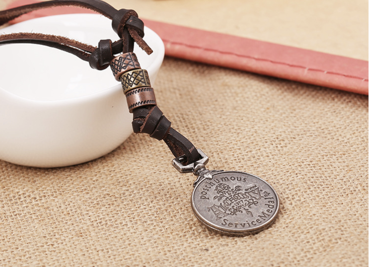 Korean Style Genuine Leather Necklace