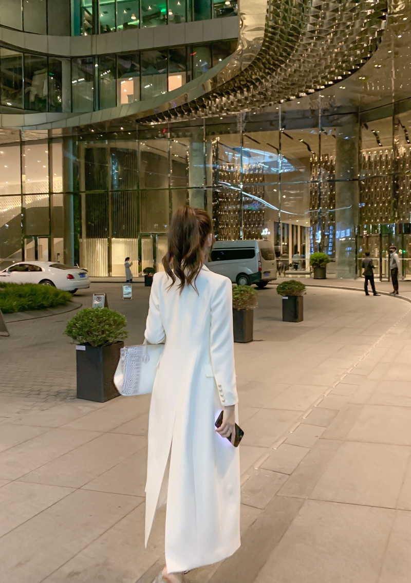 White Trench Coat Image 6
