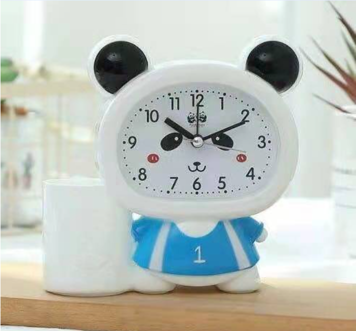 Male and female students innovative creative pen holder bee alarm clock bedside children cartoon bear fashion cute alarm clock