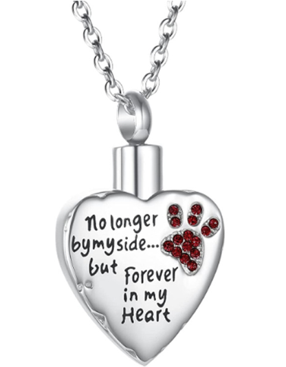 Heart-Shaped Pet Ash Necklace Image 6